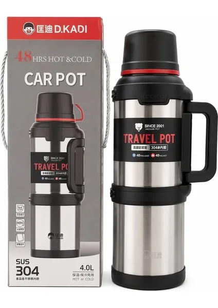 Dev Termos 4 Litre — 48 Saat Sıcak & Soğuk